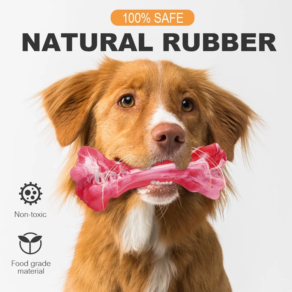 Dog Toys Indestructible Dog Chew Toys for Large Breed Aggressive Chewers Tough Dog Teething Toys for Pet Teeth Cleaning, Natural Rubber Interactive Dog Toys for Boredom