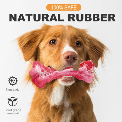 Dog Toys Indestructible Dog Chew Toys for Large Breed Aggressive Chewers Tough Dog Teething Toys for Pet Teeth Cleaning, Natural Rubber Interactive Dog Toys for Boredom