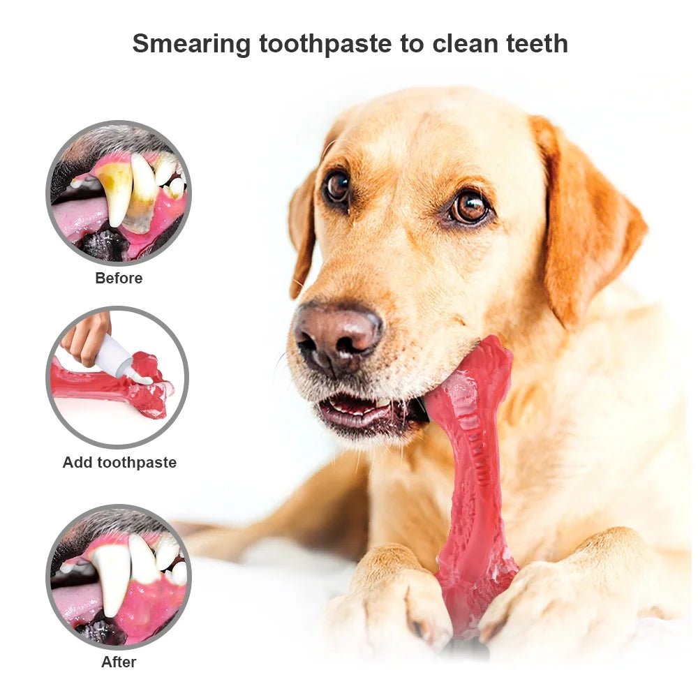 Dog Toys Indestructible Dog Chew Toys for Large Breed Aggressive Chewers Tough Dog Teething Toys for Pet Teeth Cleaning, Natural Rubber Interactive Dog Toys for Boredom