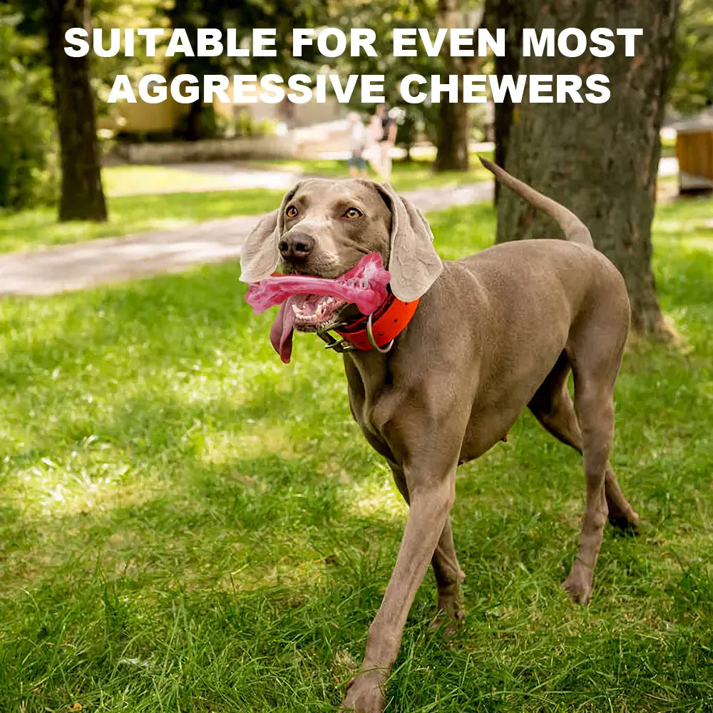 Dog Toys Indestructible Dog Chew Toys for Large Breed Aggressive Chewers Tough Dog Teething Toys for Pet Teeth Cleaning, Natural Rubber Interactive Dog Toys for Boredom